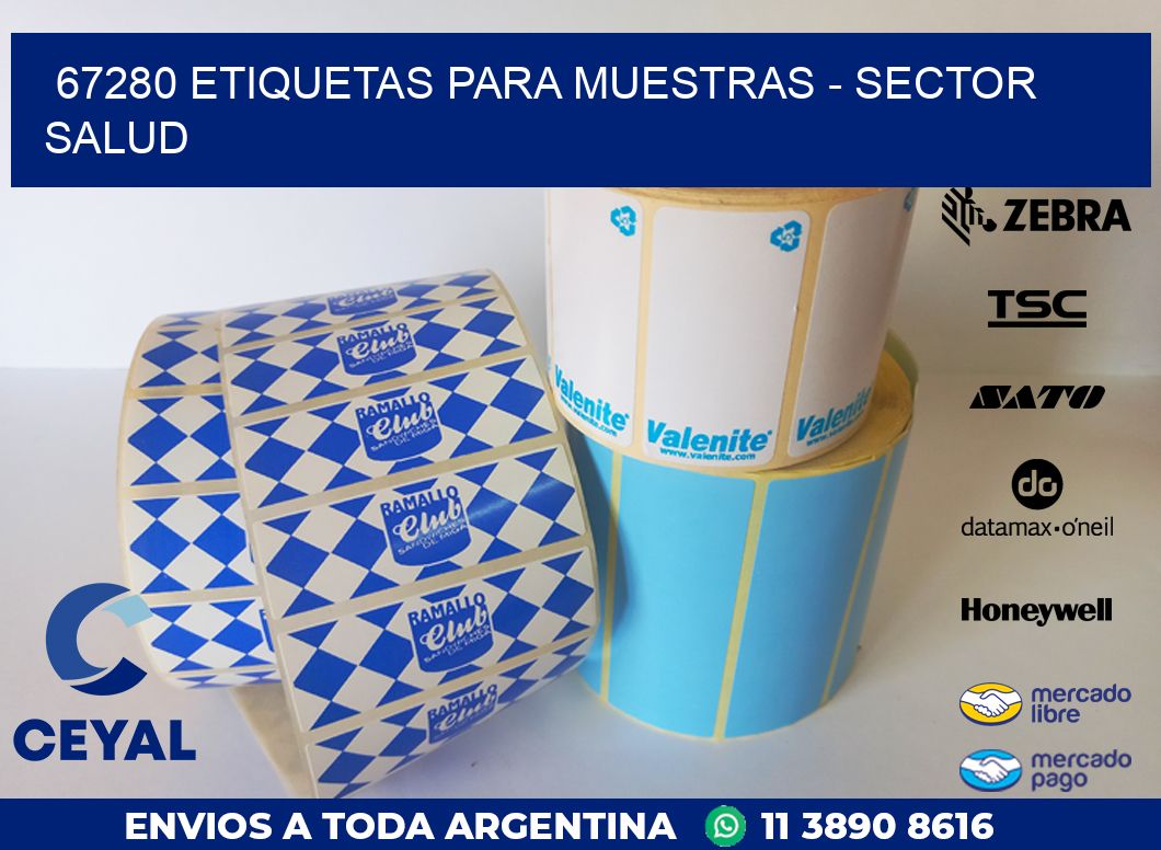 67280 ETIQUETAS PARA MUESTRAS – SECTOR SALUD