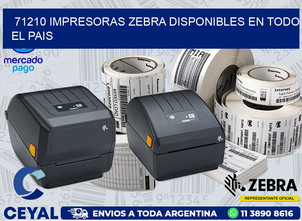 71210 IMPRESORAS ZEBRA DISPONIBLES EN TODO EL PAIS