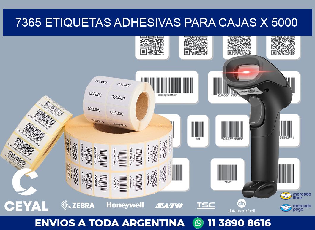 7365 ETIQUETAS ADHESIVAS PARA CAJAS X 5000