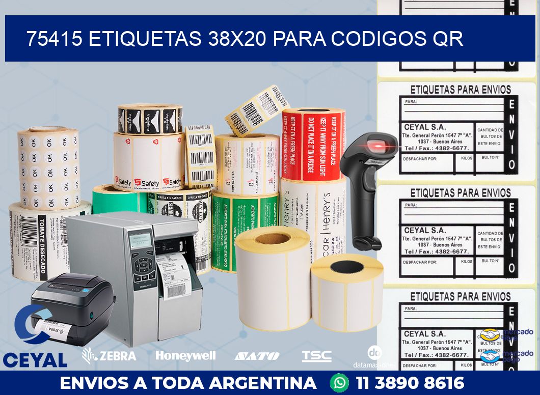 75415 ETIQUETAS 38X20 PARA CODIGOS QR