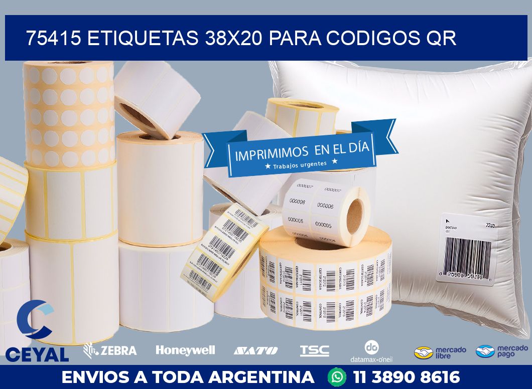 75415 ETIQUETAS 38X20 PARA CODIGOS QR