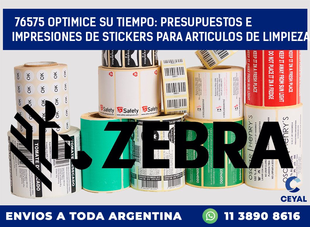76575 OPTIMICE SU TIEMPO: PRESUPUESTOS E IMPRESIONES DE STICKERS PARA ARTICULOS DE LIMPIEZA
