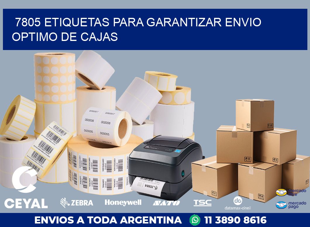 7805 ETIQUETAS PARA GARANTIZAR ENVIO OPTIMO DE CAJAS