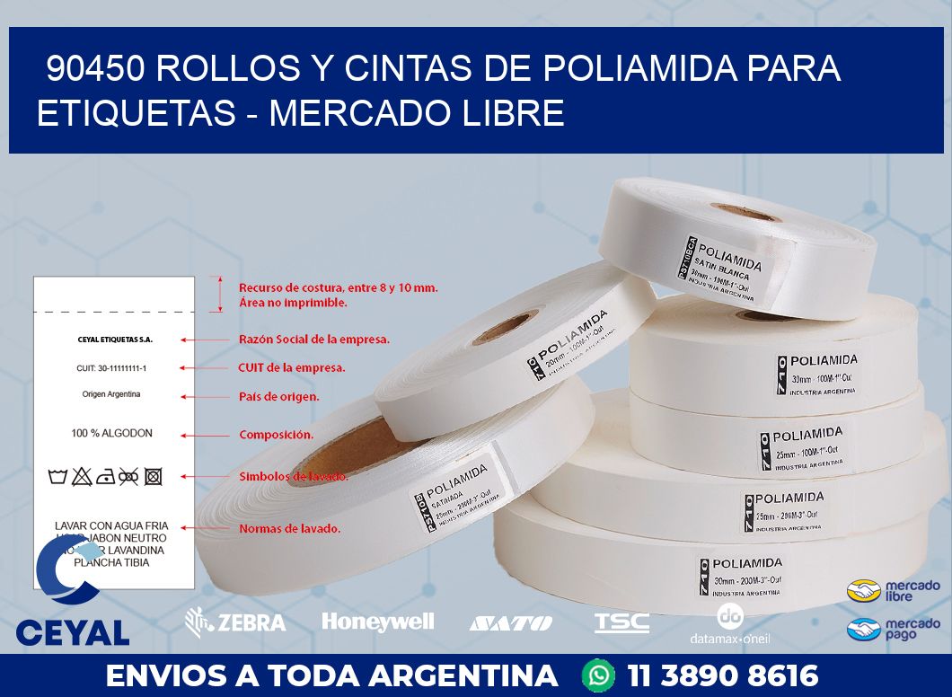 90450 ROLLOS Y CINTAS DE POLIAMIDA PARA ETIQUETAS - MERCADO LIBRE