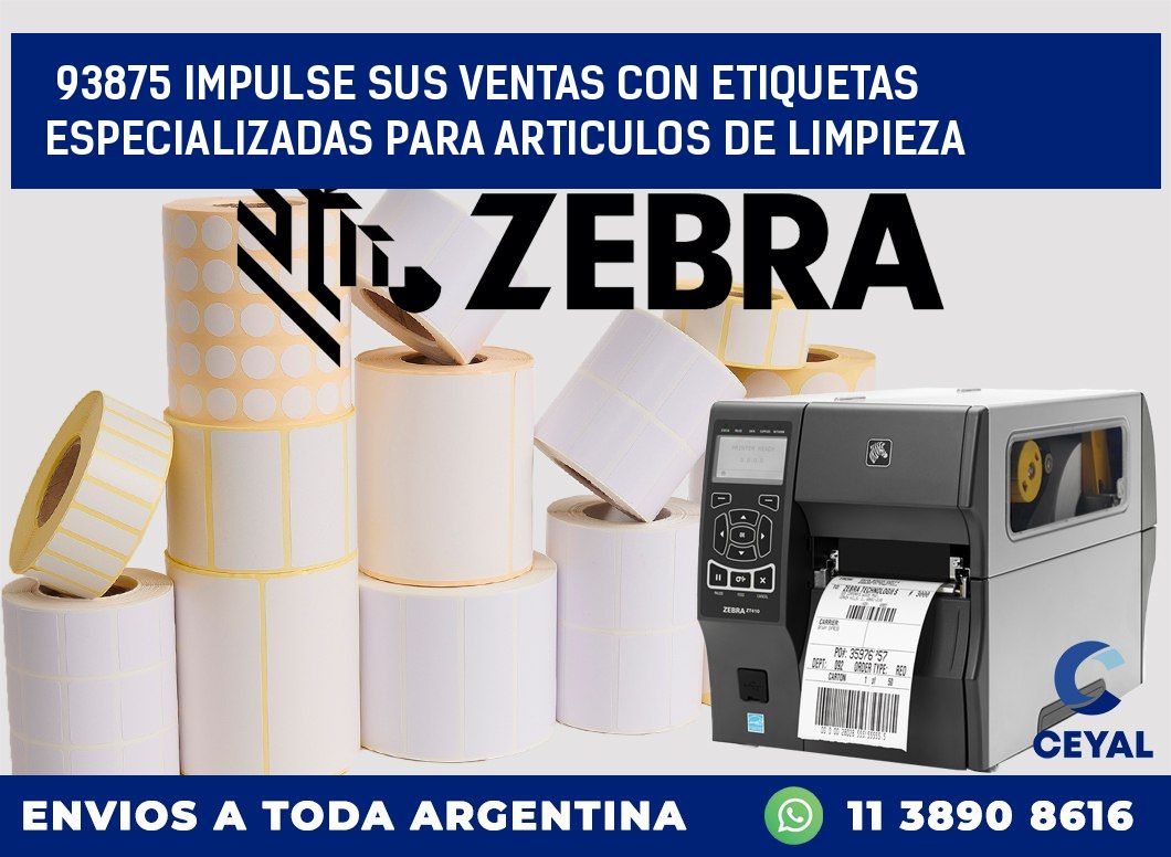 93875 IMPULSE SUS VENTAS CON ETIQUETAS ESPECIALIZADAS PARA ARTICULOS DE LIMPIEZA