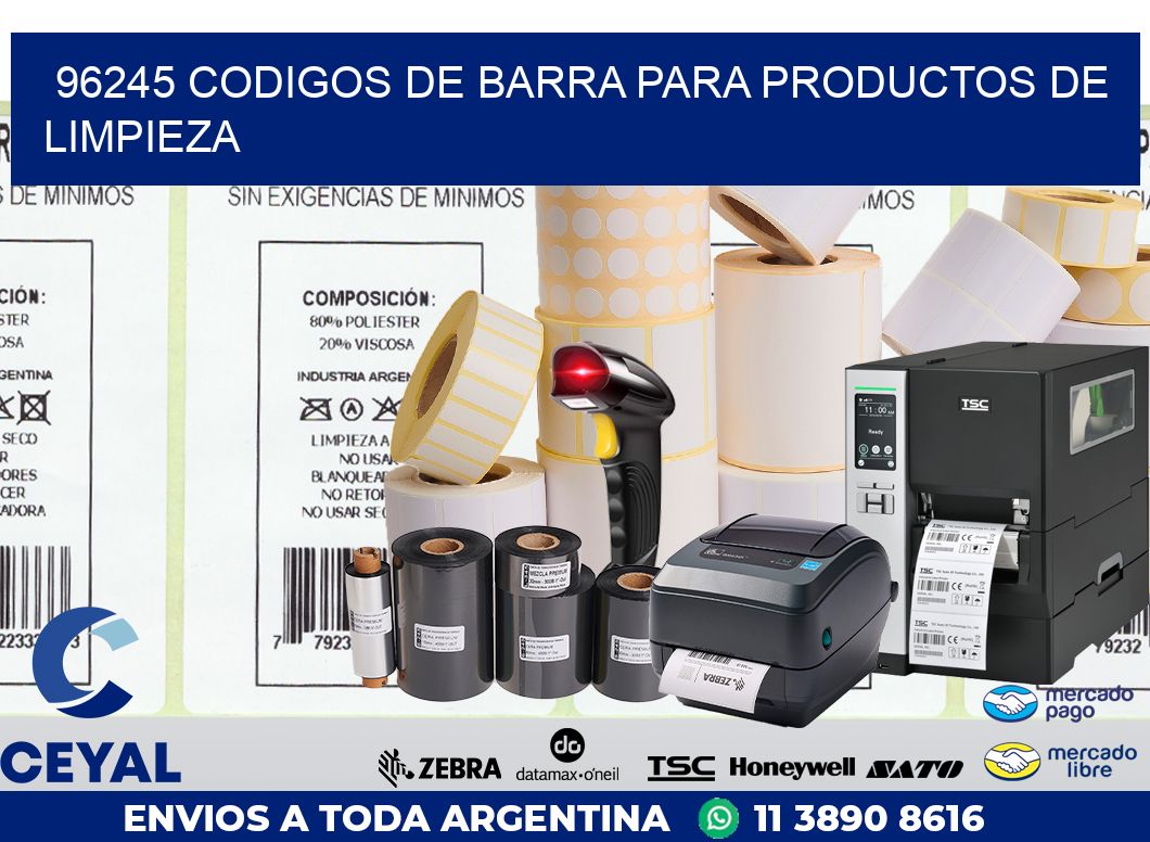 96245 CODIGOS DE BARRA PARA PRODUCTOS DE LIMPIEZA