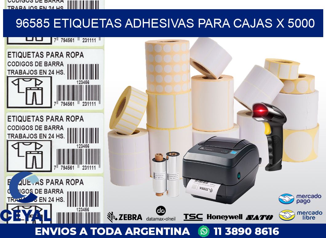 96585 ETIQUETAS ADHESIVAS PARA CAJAS X 5000