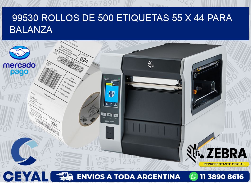 99530 ROLLOS DE 500 ETIQUETAS 55 X 44 PARA BALANZA