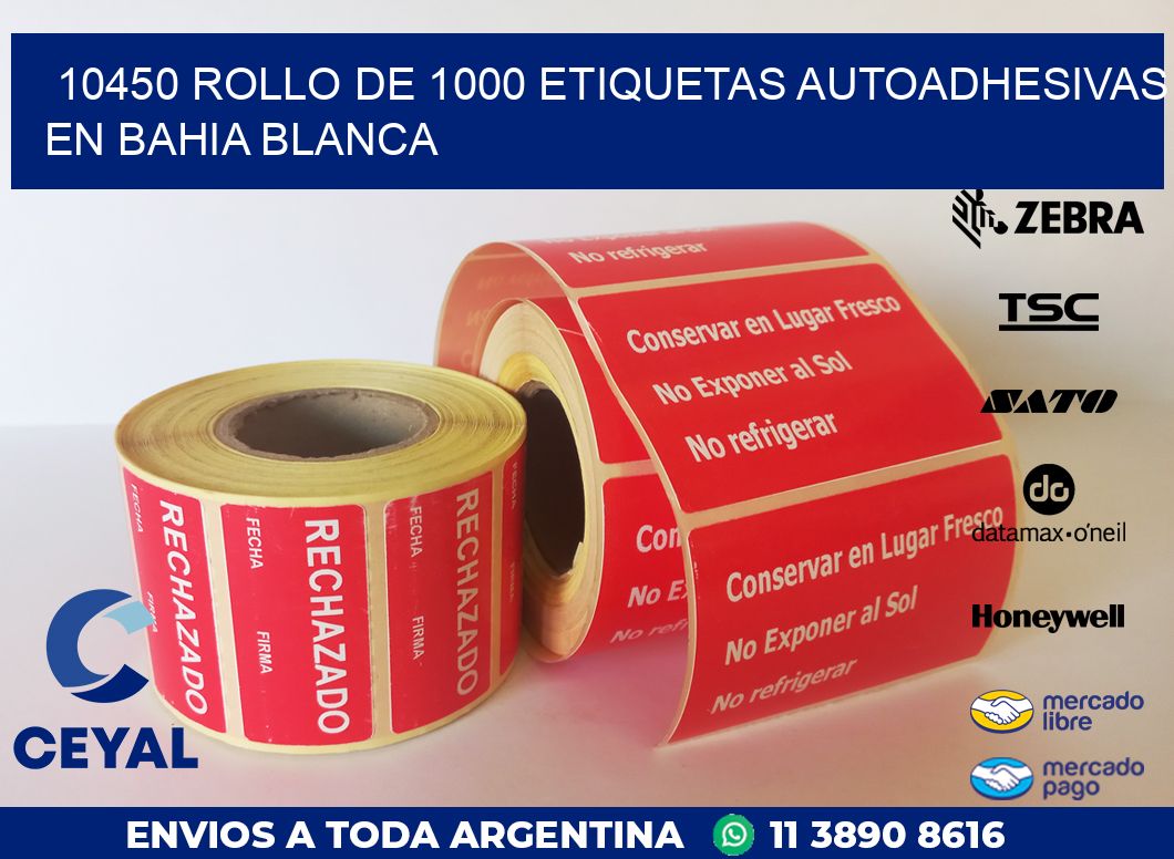 10450 ROLLO DE 1000 ETIQUETAS AUTOADHESIVAS EN BAHIA BLANCA