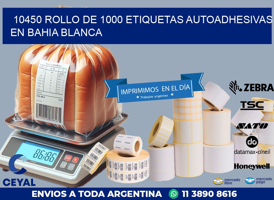 10450 ROLLO DE 1000 ETIQUETAS AUTOADHESIVAS EN BAHIA BLANCA