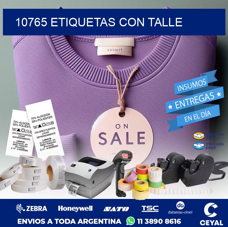 10765 ETIQUETAS CON TALLE