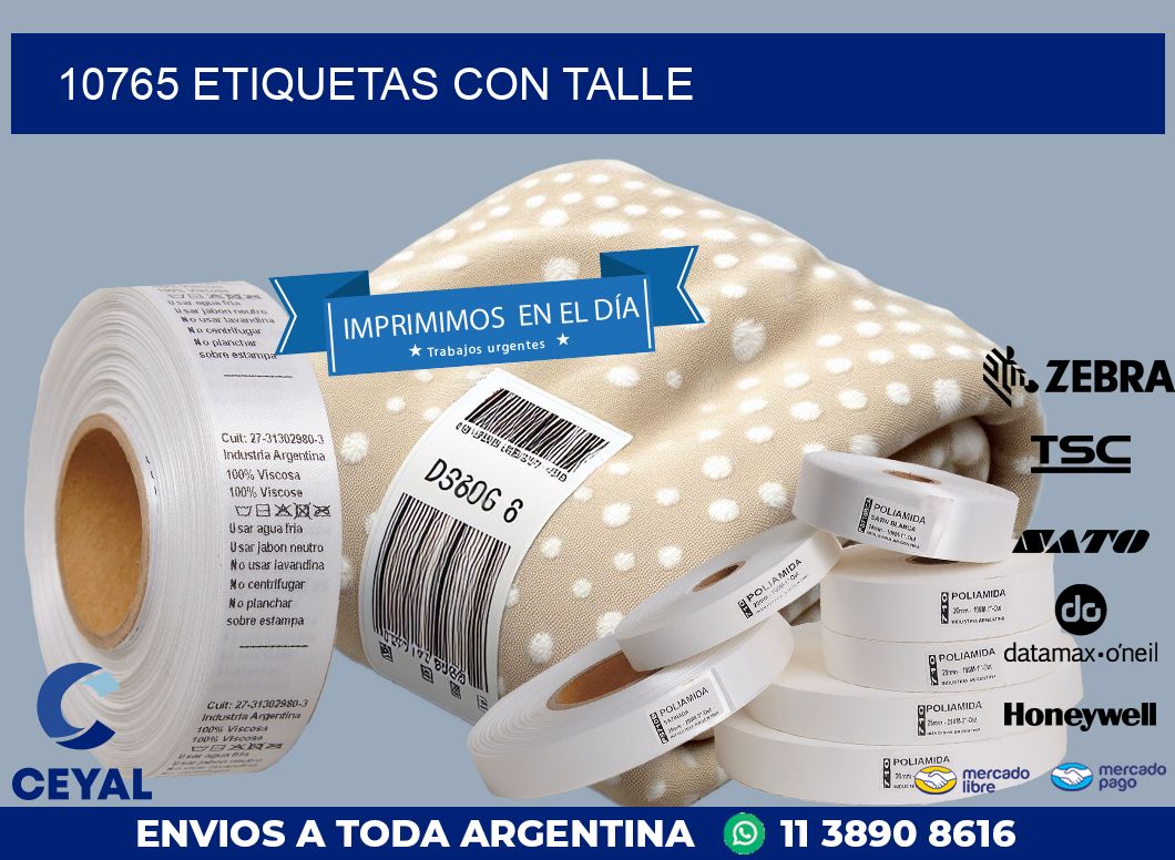 10765 ETIQUETAS CON TALLE