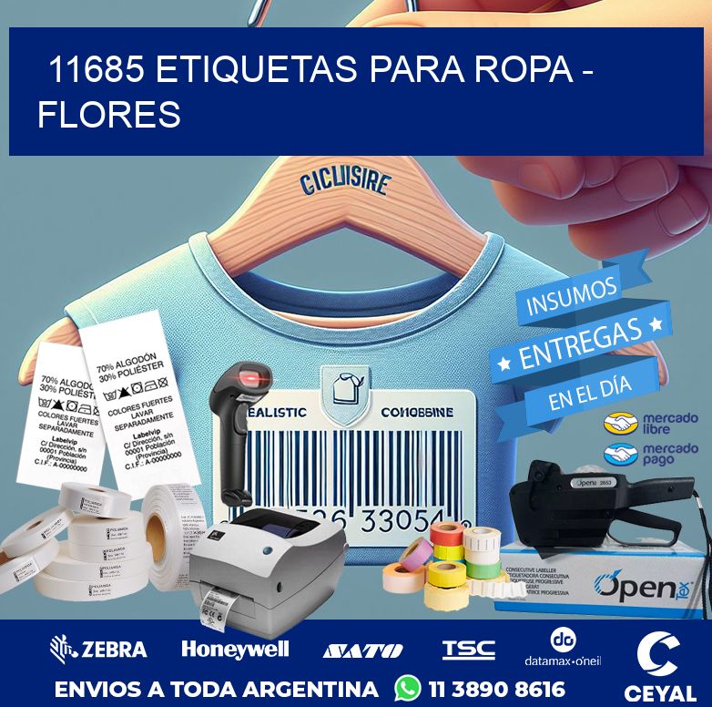 11685 ETIQUETAS PARA ROPA – FLORES