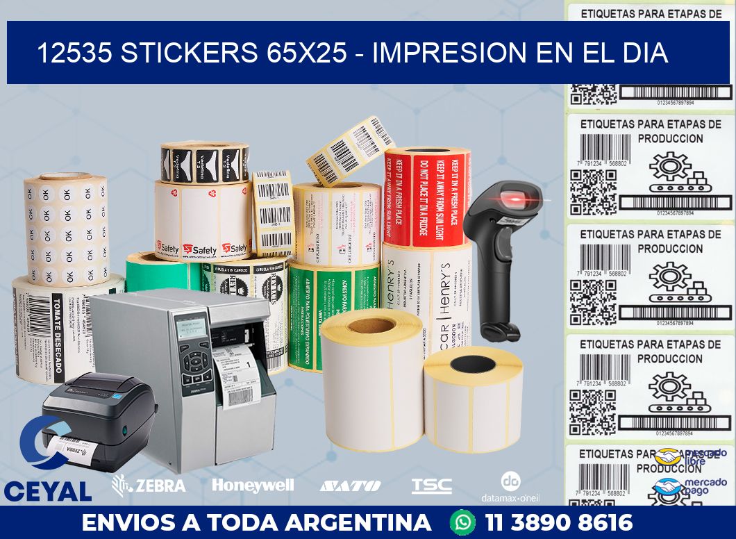12535 STICKERS 65x25 - IMPRESION EN EL DIA