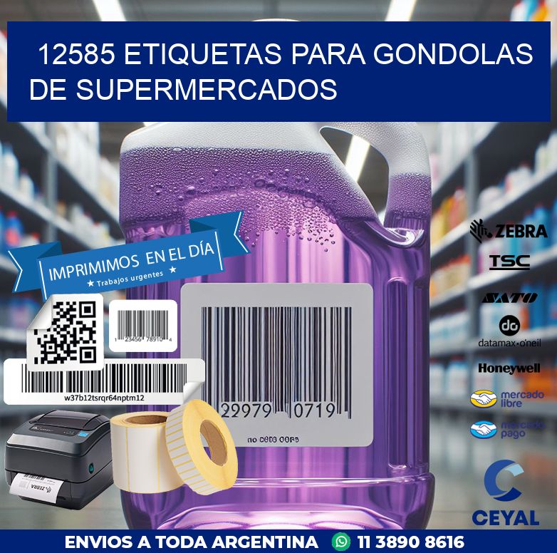 12585 ETIQUETAS PARA GONDOLAS DE SUPERMERCADOS