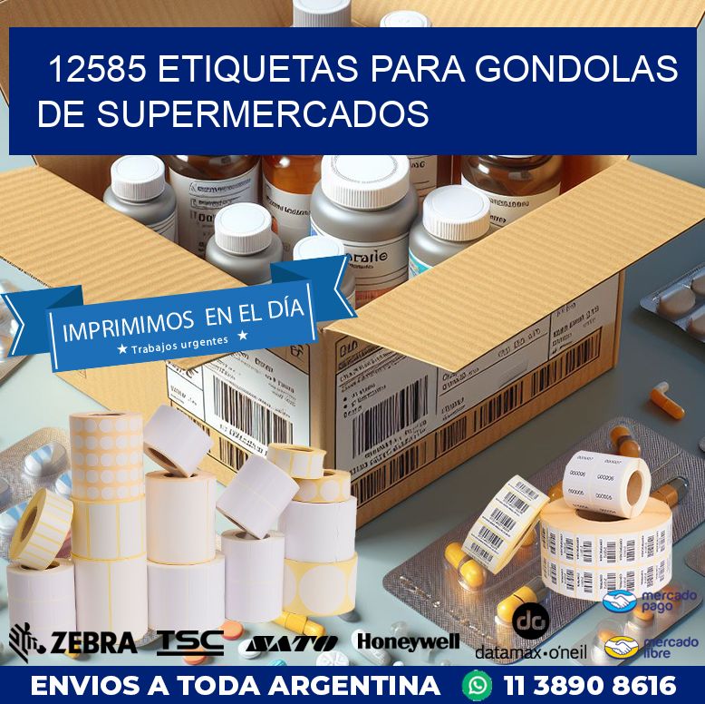 12585 ETIQUETAS PARA GONDOLAS DE SUPERMERCADOS