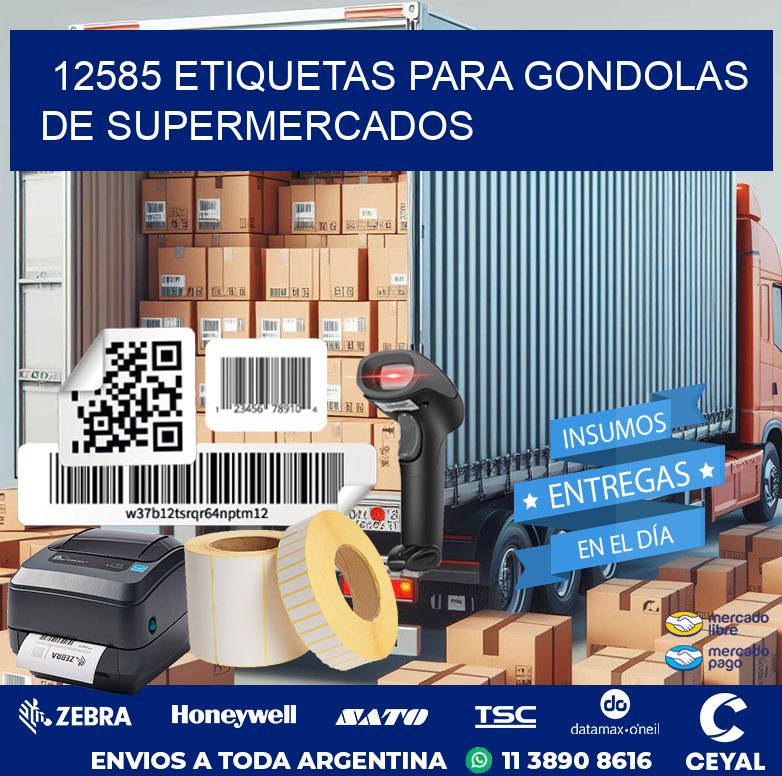 12585 ETIQUETAS PARA GONDOLAS DE SUPERMERCADOS