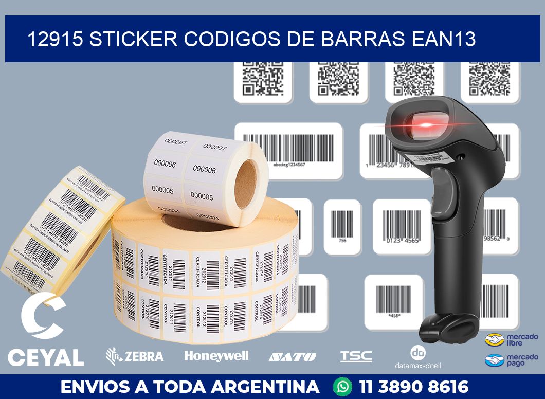 12915 STICKER CODIGOS DE BARRAS EAN13