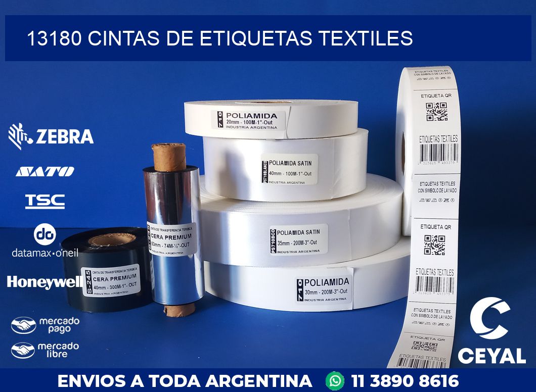 13180 CINTAS DE ETIQUETAS TEXTILES