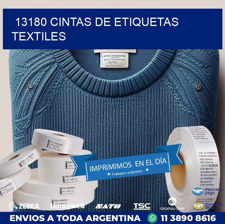 13180 CINTAS DE ETIQUETAS TEXTILES