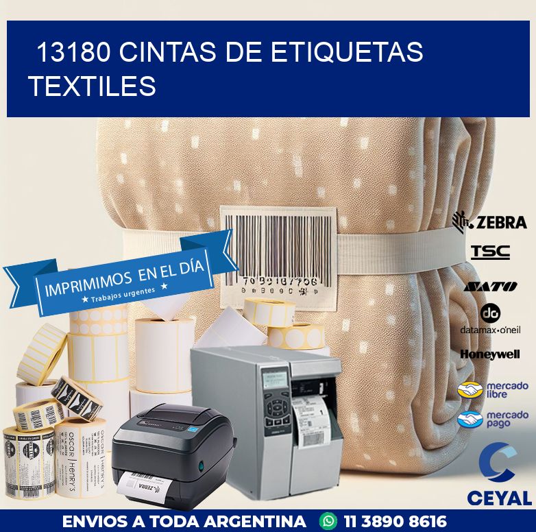 13180 CINTAS DE ETIQUETAS TEXTILES