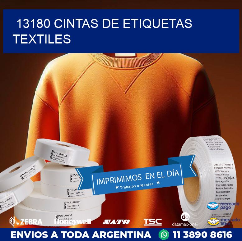 13180 CINTAS DE ETIQUETAS TEXTILES