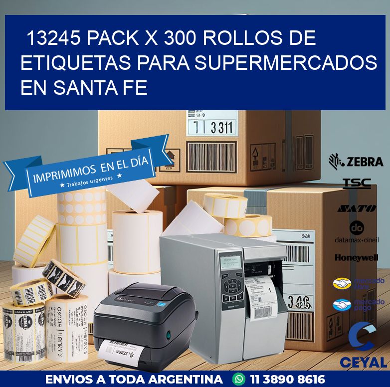 13245 PACK X 300 ROLLOS DE ETIQUETAS PARA SUPERMERCADOS EN SANTA FE