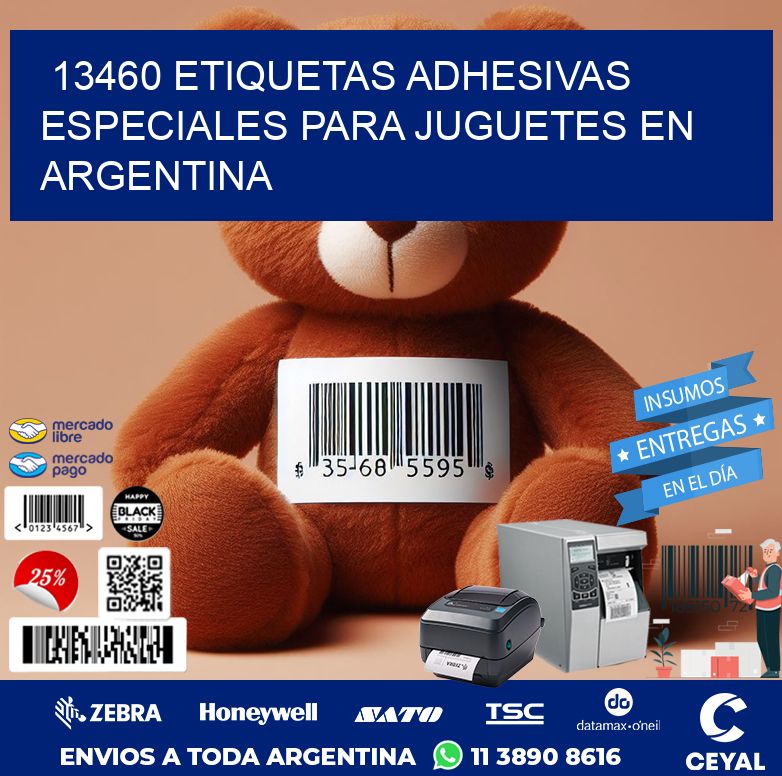 13460 ETIQUETAS ADHESIVAS ESPECIALES PARA JUGUETES EN ARGENTINA