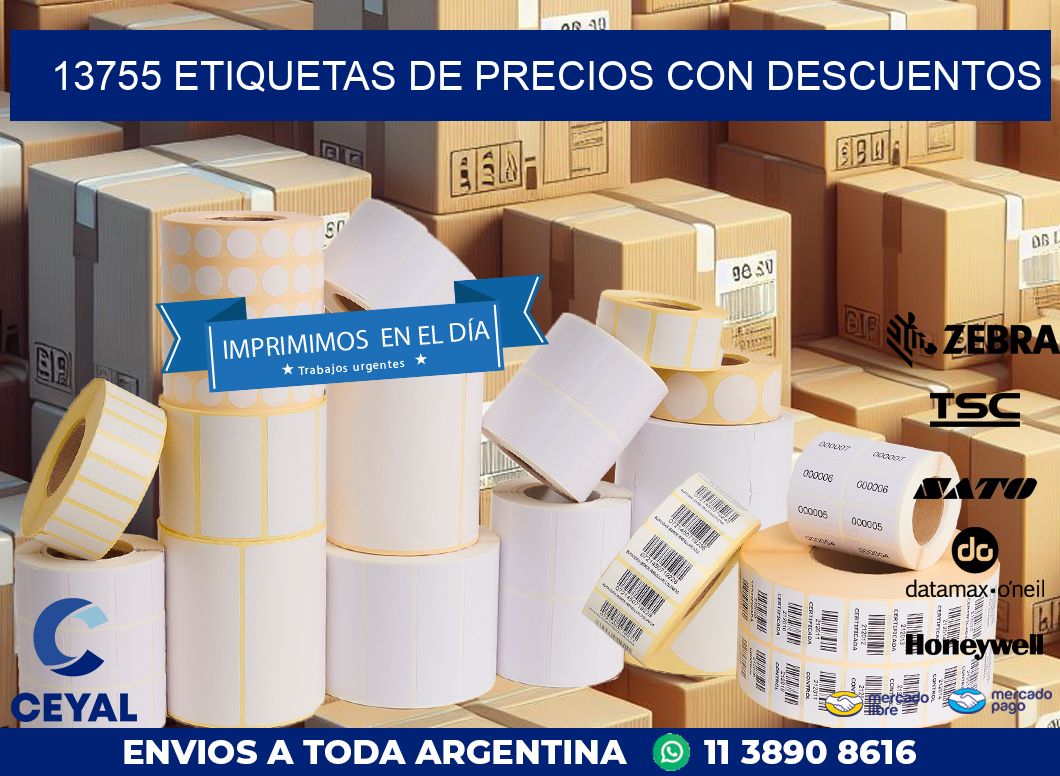 13755 ETIQUETAS DE PRECIOS CON DESCUENTOS