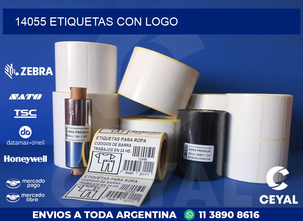 14055 ETIQUETAS CON LOGO