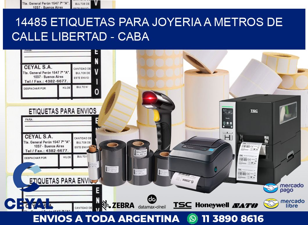14485 ETIQUETAS PARA JOYERIA A METROS DE CALLE LIBERTAD - CABA