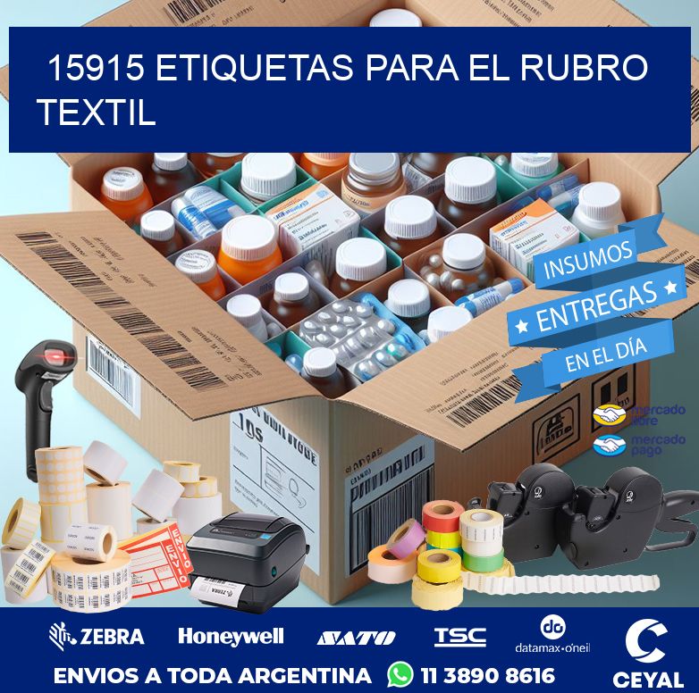 15915 ETIQUETAS PARA EL RUBRO TEXTIL