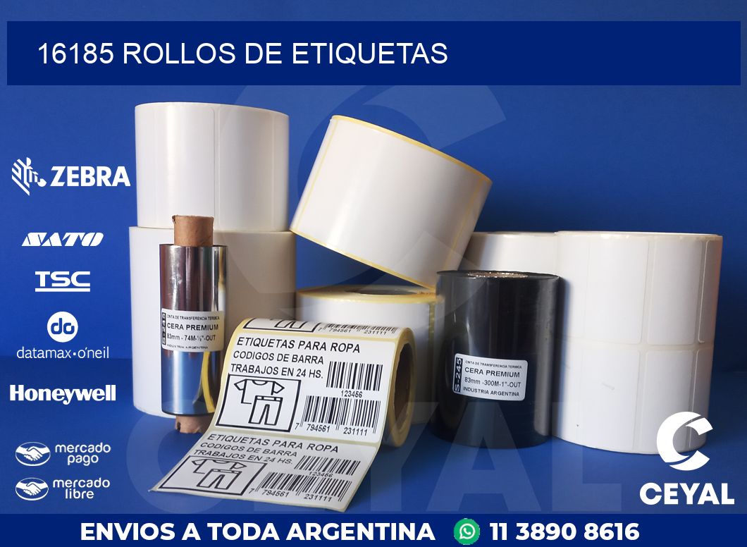 16185 ROLLOS DE ETIQUETAS