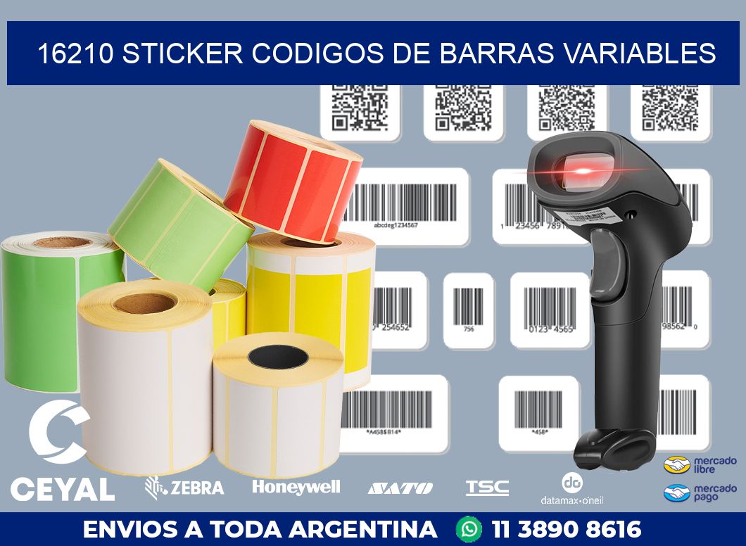 16210 STICKER CODIGOS DE BARRAS VARIABLES