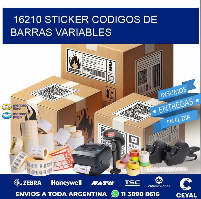 16210 STICKER CODIGOS DE BARRAS VARIABLES