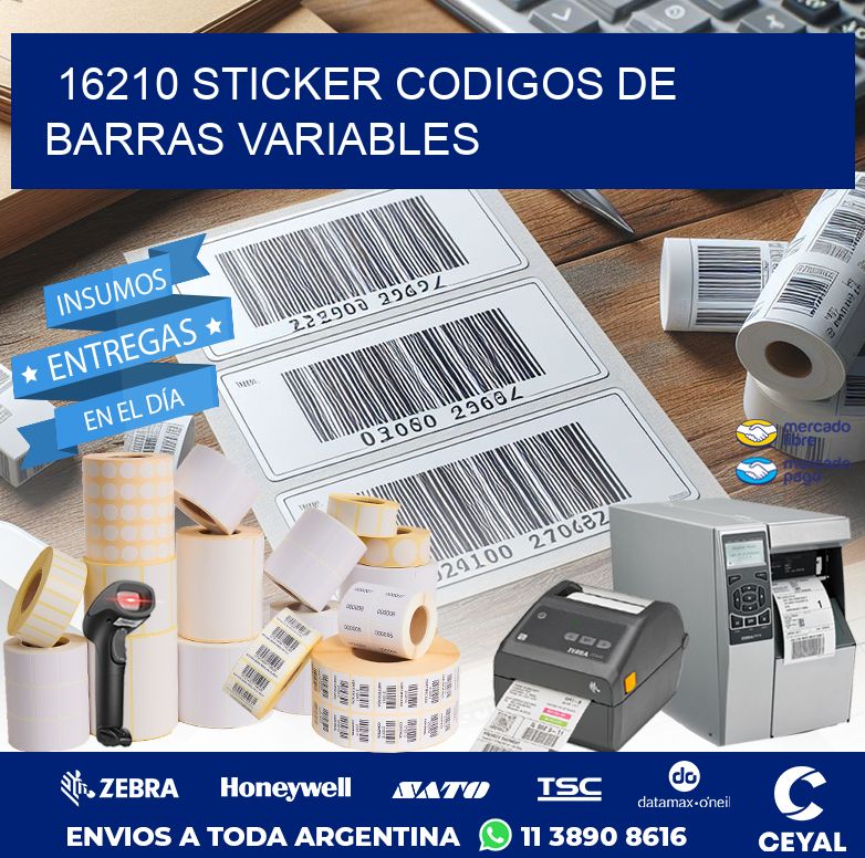 16210 STICKER CODIGOS DE BARRAS VARIABLES