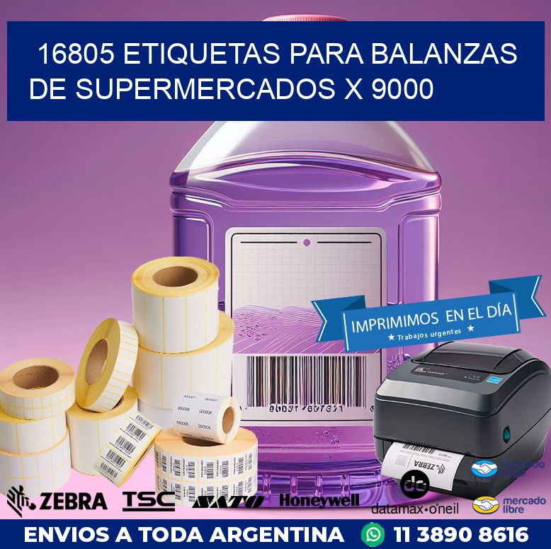 16805 ETIQUETAS PARA BALANZAS DE SUPERMERCADOS X 9000