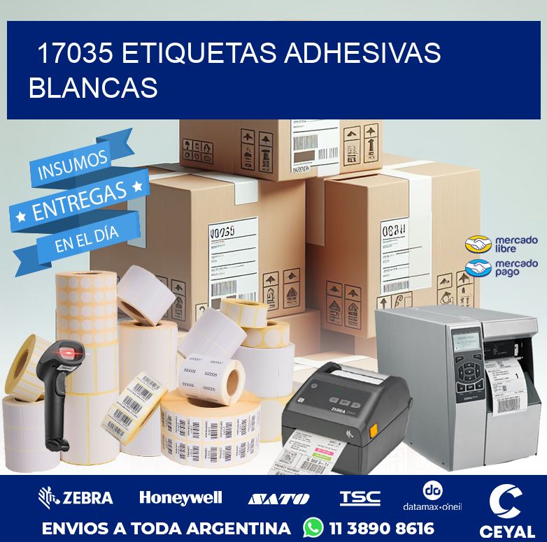 17035 ETIQUETAS ADHESIVAS BLANCAS