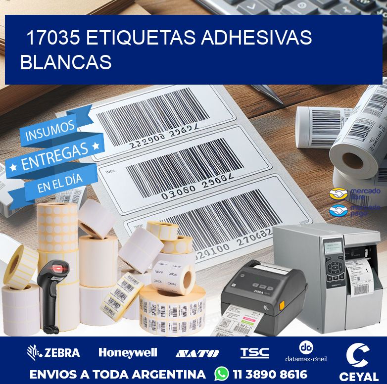 17035 ETIQUETAS ADHESIVAS BLANCAS