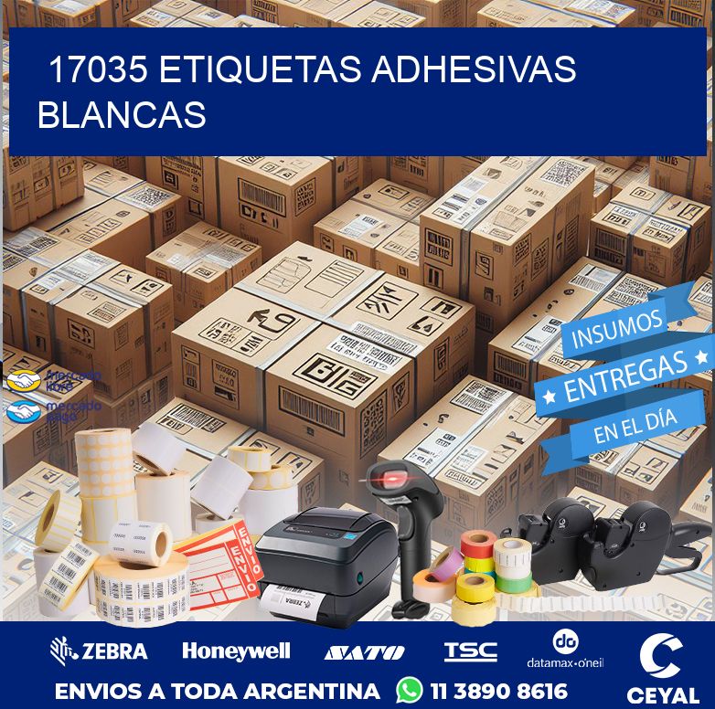 17035 ETIQUETAS ADHESIVAS BLANCAS