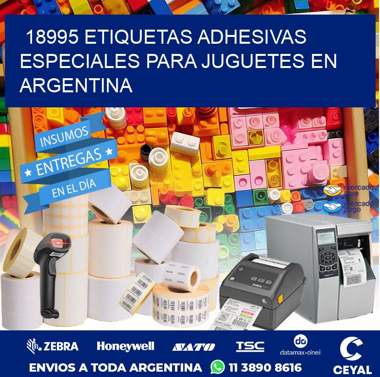 18995 ETIQUETAS ADHESIVAS ESPECIALES PARA JUGUETES EN ARGENTINA