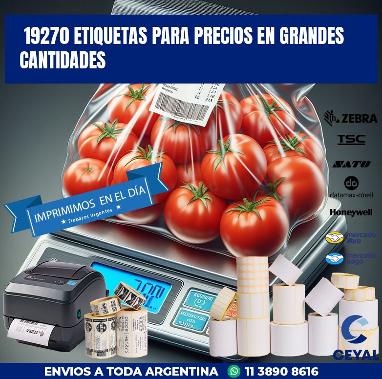 19270 ETIQUETAS PARA PRECIOS EN GRANDES CANTIDADES