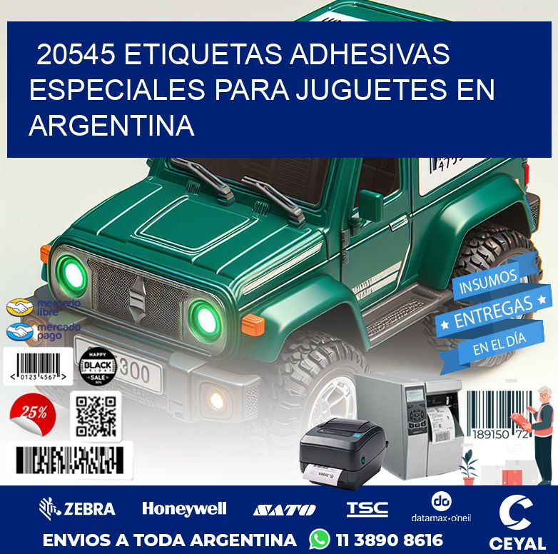20545 ETIQUETAS ADHESIVAS ESPECIALES PARA JUGUETES EN ARGENTINA