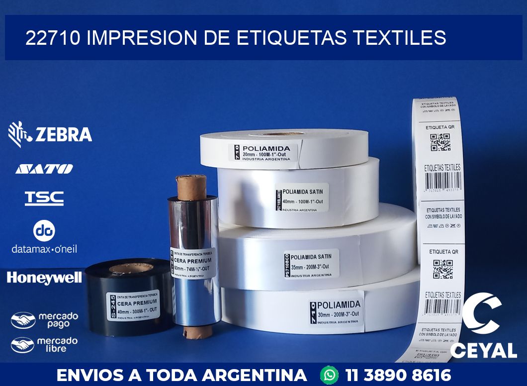 22710 IMPRESION DE ETIQUETAS TEXTILES