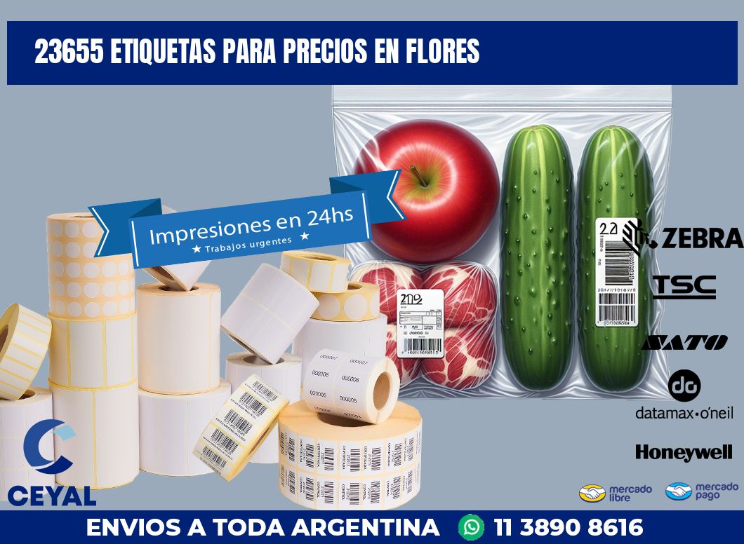 23655 ETIQUETAS PARA PRECIOS EN FLORES