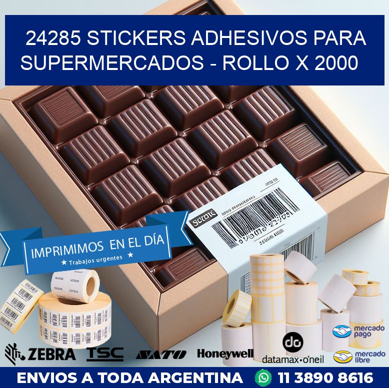 24285 STICKERS ADHESIVOS PARA SUPERMERCADOS - ROLLO X 2000