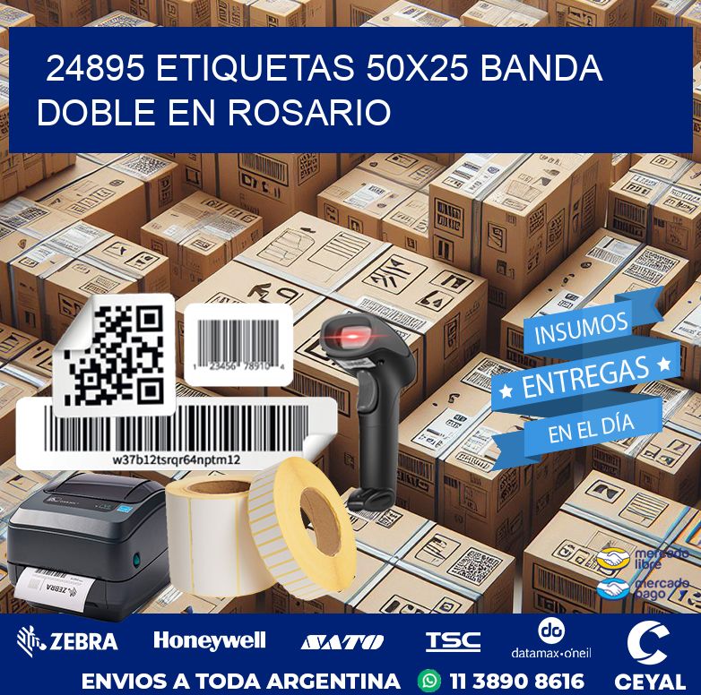 24895 ETIQUETAS 50X25 BANDA DOBLE EN ROSARIO