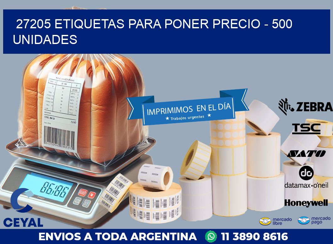 27205 ETIQUETAS PARA PONER PRECIO – 500 UNIDADES