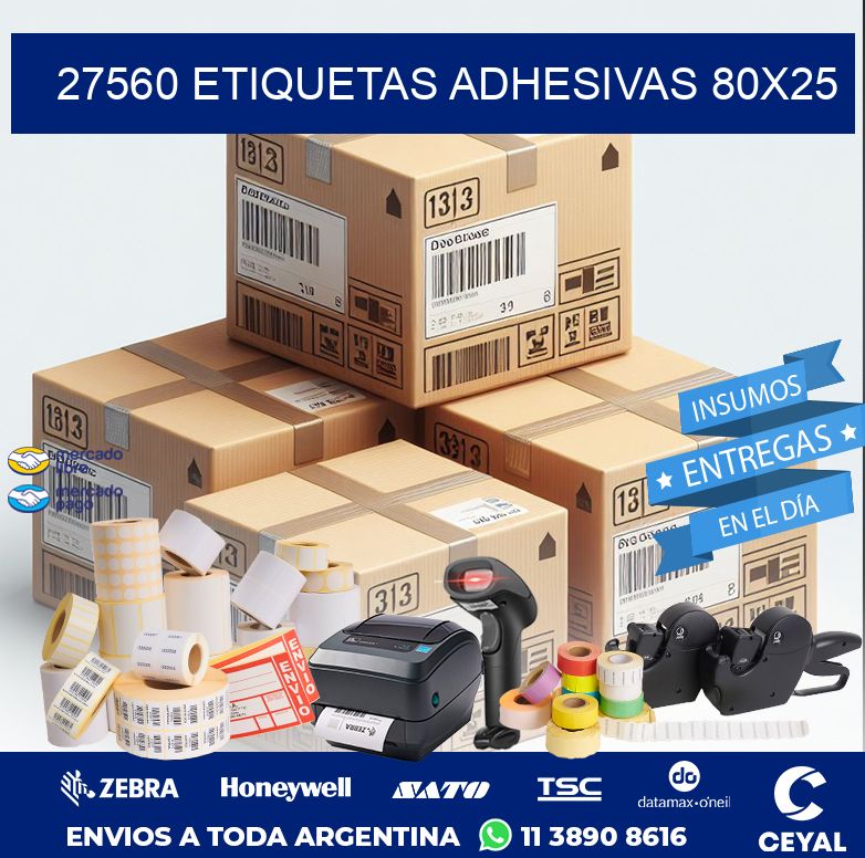 27560 ETIQUETAS ADHESIVAS 80X25