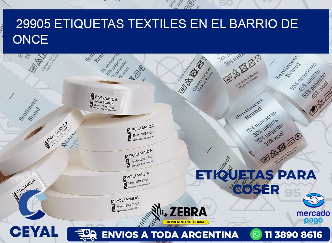 29905 ETIQUETAS TEXTILES EN EL BARRIO DE ONCE